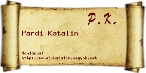 Pardi Katalin névjegykártya